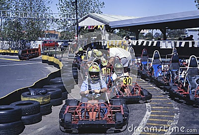 Australia 1999, Go-Kart Racing in 1990s Editorial Stock Photo