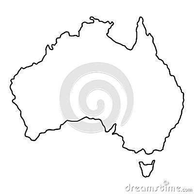 Australia icon, outline style Vector Illustration