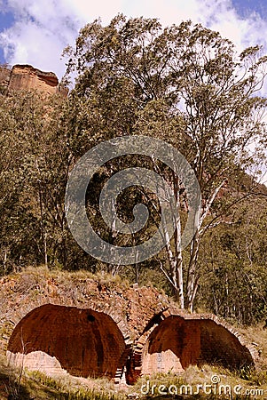 Australia: industrial ruins coke ovens Stock Photo