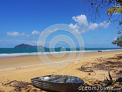 Australia, islands, beach, boat Stock Photo