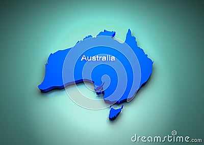 Australia Map Stock Photo