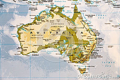 Australia map Stock Photo