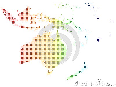 Australia map pixelated Vector Illustration