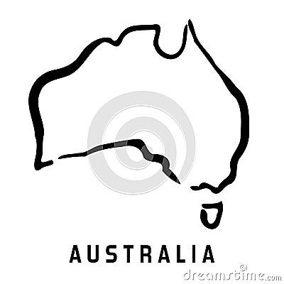 Australia map Vector Illustration