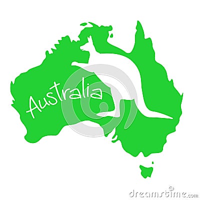 -Australia map Vector Illustration