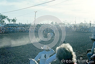 1976. Australia. N.T. Darwin. Rodeo Editorial Stock Photo