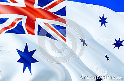 Australia naval ensign flag. 3D Waving flag design. The national symbol of Australia naval ensign, 3D rendering. National colors Stock Photo