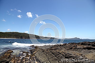 Australia Ocean View @ Seal Rocks Stock Photo