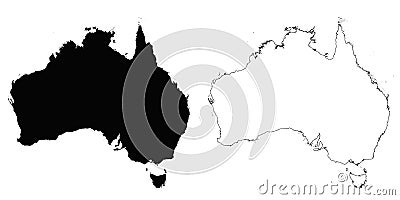 Australia outline map Vector Illustration