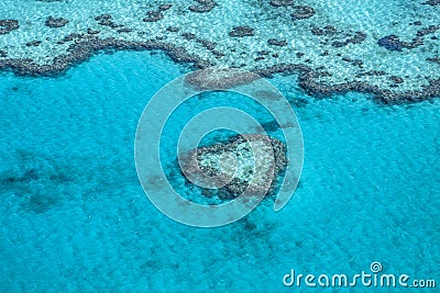 Australia - Queensland - Heart reef in Great Barrier Reef taken Stock Photo