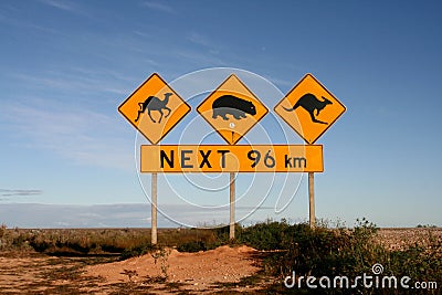 Australia Roadsigns Stock Photo