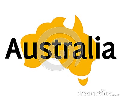 AUSTRALIA sticker stamp Vector Illustration