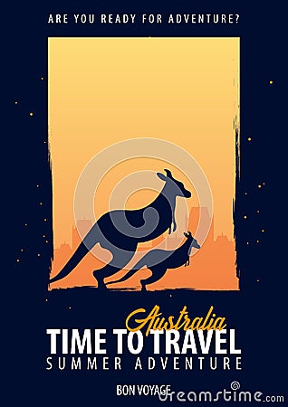 Australia. Time to Travel. Journey, trip, vacation. Your adventure. Bon Voyage. Stock Photo