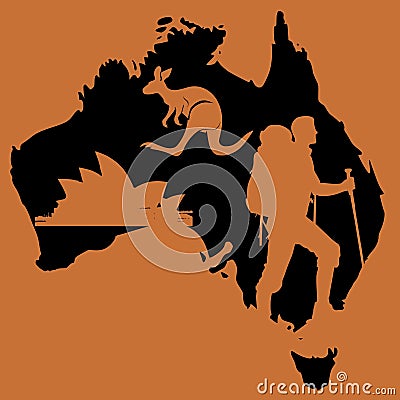 Australia travel logo vector graphics Stock Photo