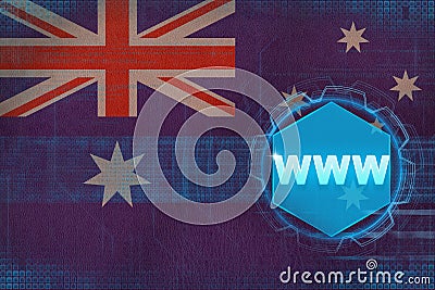 Australia www world wide web. Computer concept. Stock Photo