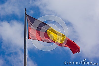 The Australian Aboriginal flag Stock Photo