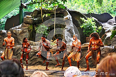 Australian Aboriginals performing Editorial Stock Photo