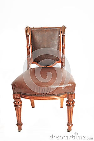 Australian antique curved Oak Chair Circa 1870 Stock Photo
