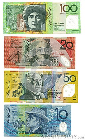 australian banknotes stock image image 36083081