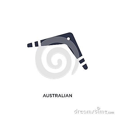 Australian boomerang icon on white background. Simple element illustration from culture concept Vector Illustration