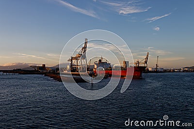 Australian port on sunrise 02 Editorial Stock Photo