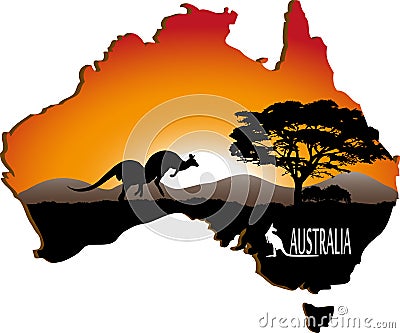 Australian continent Vector Illustration