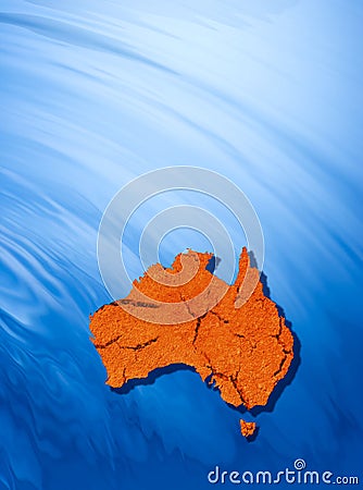 The Australian Continent Background Stock Photo