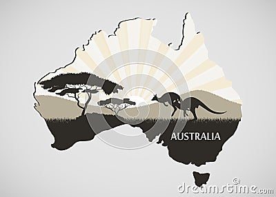 Australian continent Vector Illustration