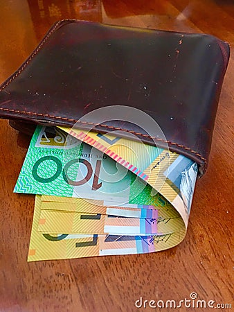 50 Australian dollar notes Stock Photo