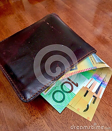 50 Australian dollar notes Stock Photo