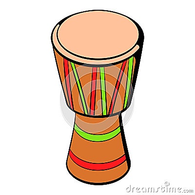 Australian ethnic drum icon cartoon Vector Illustration