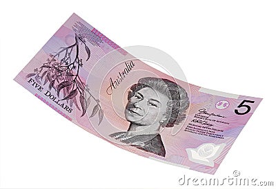 Australian Five Dollar Money Stock Photo