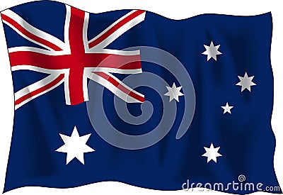 Australian flag Vector Illustration