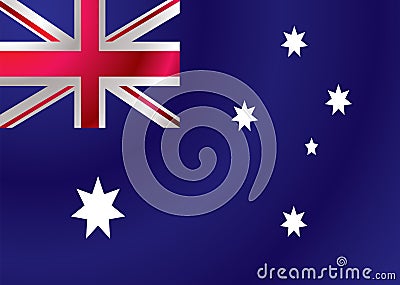Australian flag ripple Vector Illustration