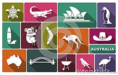 Australian icons. Vector Illustration Vector Illustration