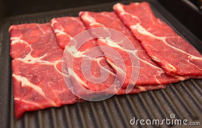 Australian meat on the tray for food background. Stock Photo