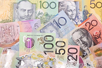 Australian money a business background Stock Photo