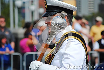 Australian Navy Officer at Australia Day Parade Editorial Stock Photo