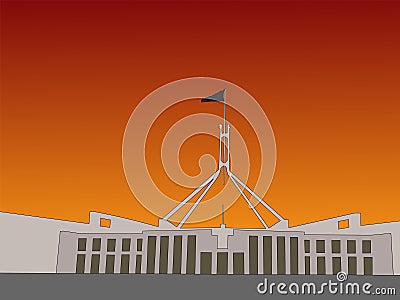 Australian parliament Vector Illustration