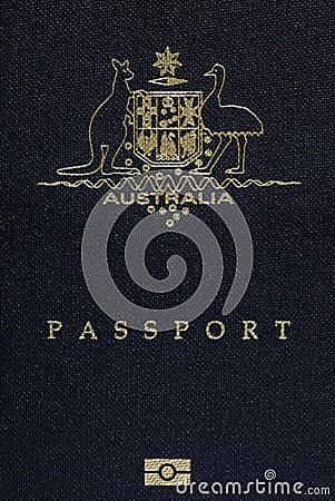 Australian Passport Stock Photo