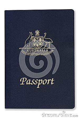 Australian Passport (with Path) Stock Photo