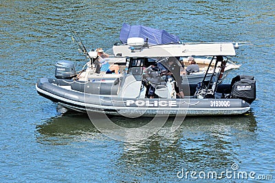 Australian Police Patrol Boat in Gold Coast Queensland Australia Editorial Stock Photo