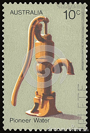Australian Postage stamp Editorial Stock Photo