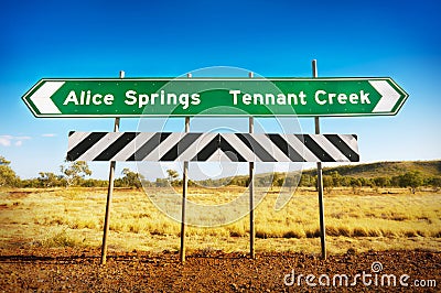 Australian Road Sign Stock Photo