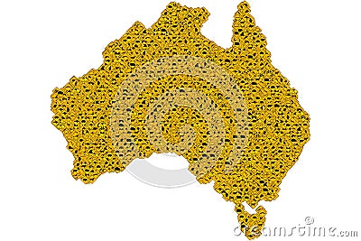 Australian signs map Stock Photo