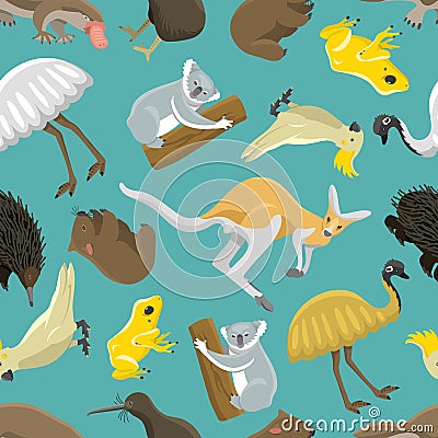 Australian seamless pattern vector. Vector Illustration