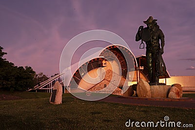 Stockmans Hall of Fame in Longreach at sunset. Editorial Stock Photo