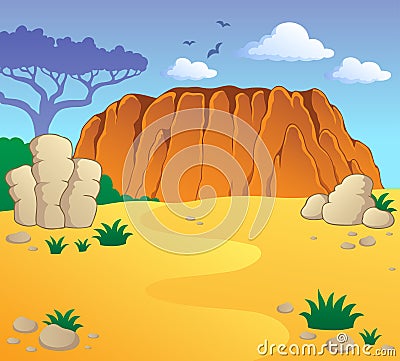 Australian theme landscape 1 Vector Illustration