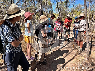 Australian tourists on eco tour in Cobbold Gorge Queensland Australia Editorial Stock Photo
