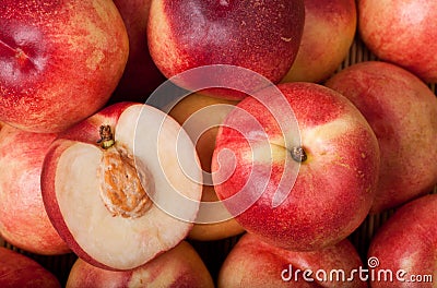 Australian white flesh nectarine Stock Photo